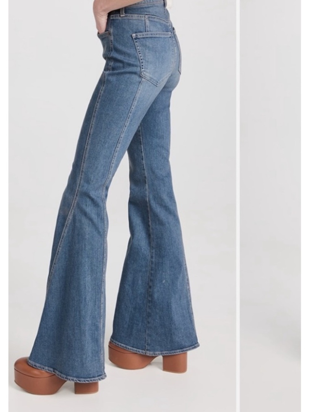VERONICA BEARD Sheridan Exaggerated Flare Jeans Dark Hale High Rise Size 24 - Picture 3 of 12